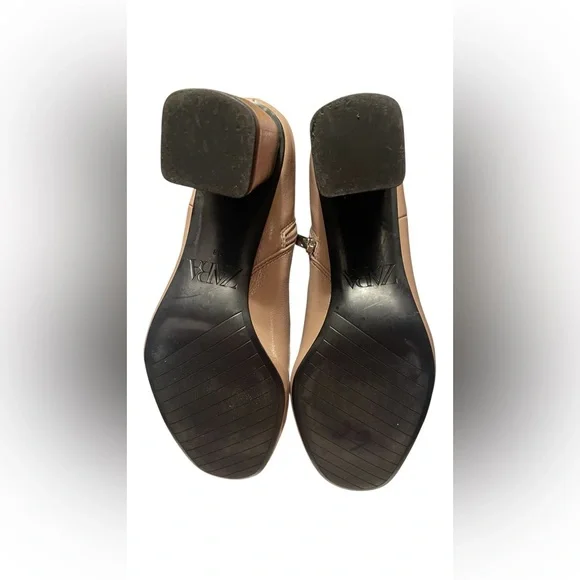ZARA Elegant Tan Leather Ankle Boots - Picture 3 of 7